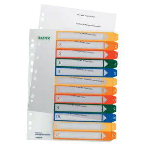 Leitz printbare index, PP, extra breed