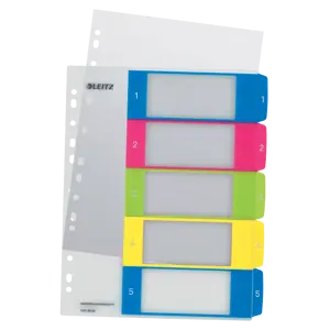 Leitz WOW nyomtatható regiszter, PP, extra széles